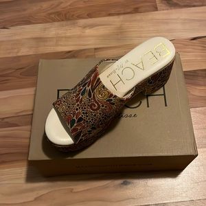 Matisse Terry Paisley Cork Sandals 10M